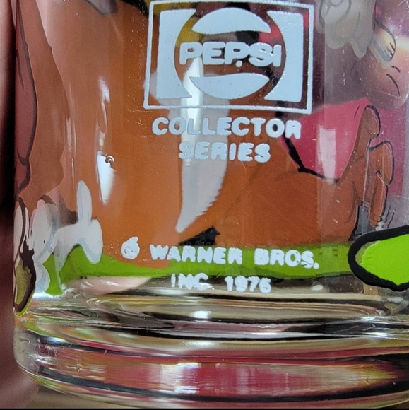 Pepsi glass with Sylvester and tweety bird glass (1976) Brand new - Picture 6 of 7